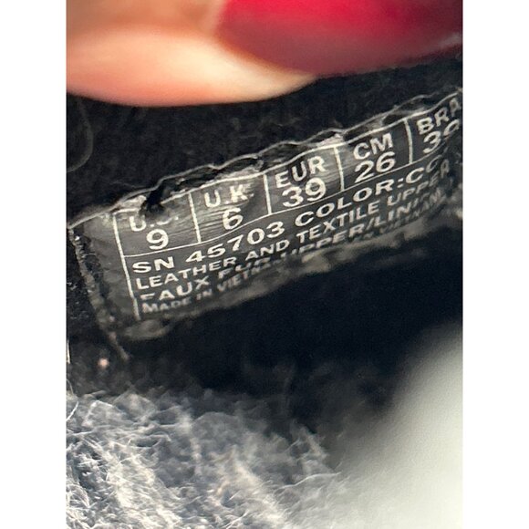 Skechers Womens Fortress Clog Slippers Charcoal Grey Faux Fur Size 9 - Picture 6 of 7